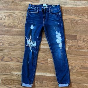 FRAME Le High Skinny- Distressed